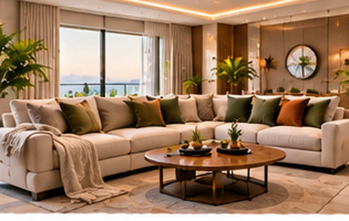 Modern salon mobilyası ve dekorasyon